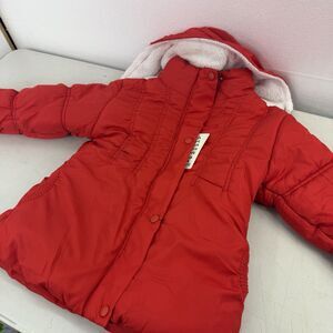 Girls Hooded Coat Size Medium By Everyday Girls Red NWT